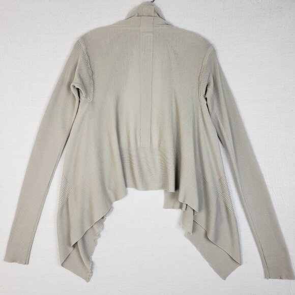 RICK OWENS Babel ss19 Virgin Wool Wrap Cardigan Rasato-Knit size L - Picture 6 of 16